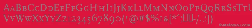 Ffscalacaps Font – Gray Fonts on Red Background
