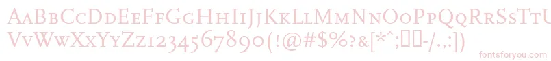 Ffscalacaps-fontti – vaaleanpunaiset fontit