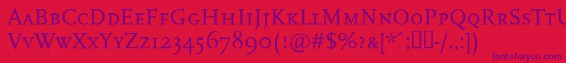 Шрифт Ffscalacaps – фиолетовые шрифты на красном фоне