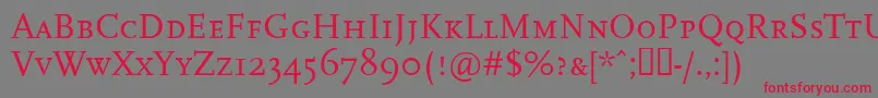Ffscalacaps Font – Red Fonts on Gray Background