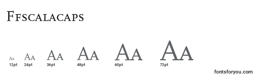 Größen der Schriftart Ffscalacaps