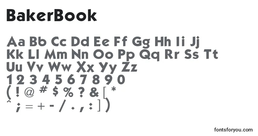 BakerBook Font – alphabet, numbers, special characters