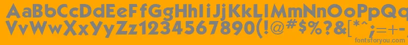 BakerBook Font – Gray Fonts on Orange Background