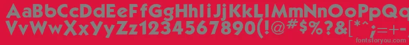 BakerBook Font – Gray Fonts on Red Background
