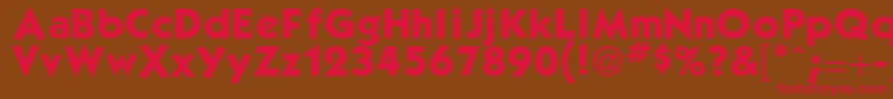 BakerBook Font – Red Fonts on Brown Background