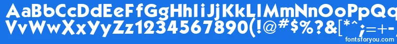 フォントBakerBook – 青い背景に白い文字