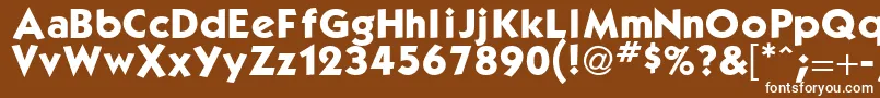 フォントBakerBook – 茶色の背景に白い文字