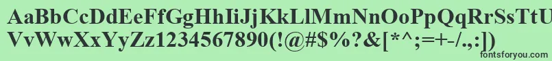 Timeskbd Font – Black Fonts on Green Background