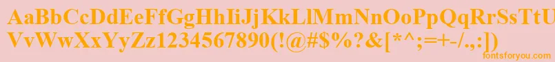 Timeskbd Font – Orange Fonts on Pink Background