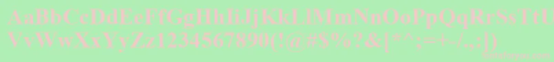 Timeskbd Font – Pink Fonts on Green Background