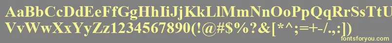 Timeskbd Font – Yellow Fonts on Gray Background