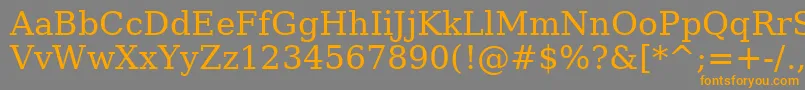 Weitere Informationen zur AeAlbattar-Schriftart AeAlbattar-Schriftart – Orangefarbene Schriften auf grauem Hintergrund