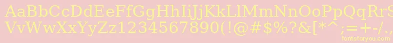 AeAlbattar Font – Yellow Fonts on Pink Background