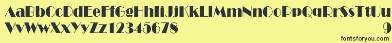 RoyaltoncndNormal Font – Black Fonts on Yellow Background