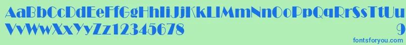 RoyaltoncndNormal Font – Blue Fonts on Green Background