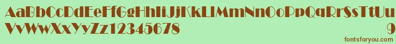 RoyaltoncndNormal Font – Brown Fonts on Green Background