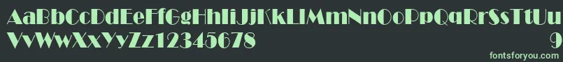 RoyaltoncndNormal Font – Green Fonts on Black Background