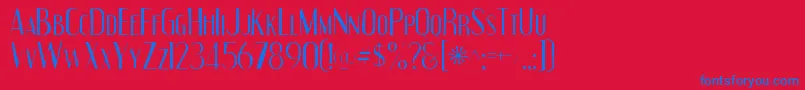 Engebrechtregaunt Font – Blue Fonts on Red Background