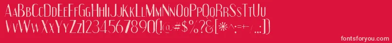 Engebrechtregaunt Font – Pink Fonts on Red Background