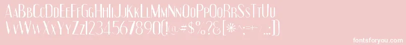 Engebrechtregaunt Font – White Fonts on Pink Background