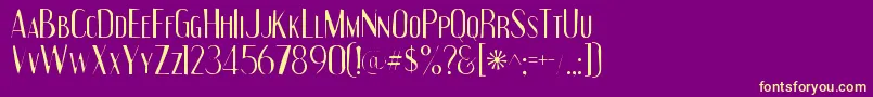 Engebrechtregaunt Font – Yellow Fonts on Purple Background