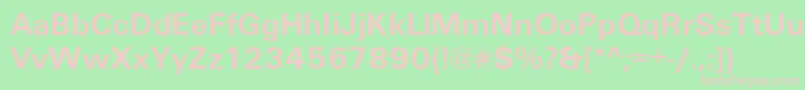 Galaxian-Schriftart – Rosa Schriften auf grünem Hintergrund