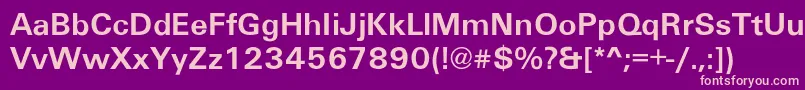 Galaxian-fontti – vaaleanpunaiset fontit violetilla taustalla