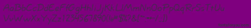 フォントHopalongNormal – 紫の背景に黒い文字