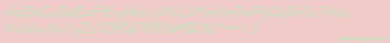 HopalongNormal Font – Green Fonts on Pink Background