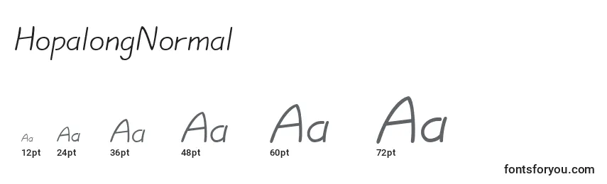 HopalongNormal Font Sizes