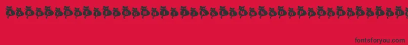NineLives Font – Black Fonts on Red Background
