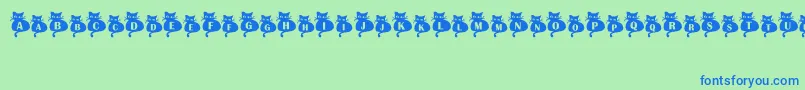 NineLives Font – Blue Fonts on Green Background