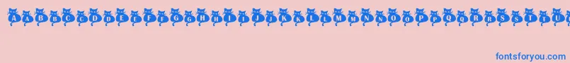 NineLives Font – Blue Fonts on Pink Background