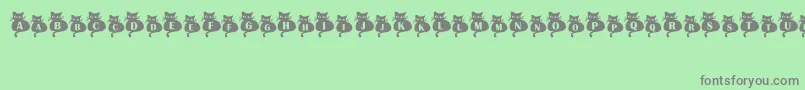 NineLives Font – Gray Fonts on Green Background