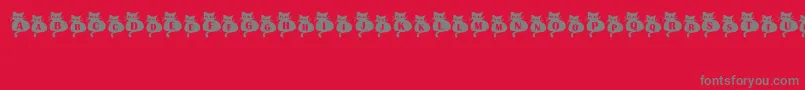 NineLives Font – Gray Fonts on Red Background