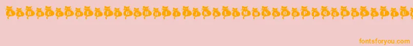 NineLives Font – Orange Fonts on Pink Background