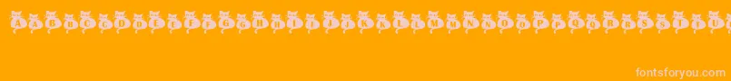 フォントNineLives – オレンジの背景にピンクのフォント