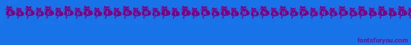 NineLives Font – Purple Fonts on Blue Background