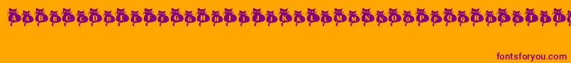 NineLives Font – Purple Fonts on Orange Background