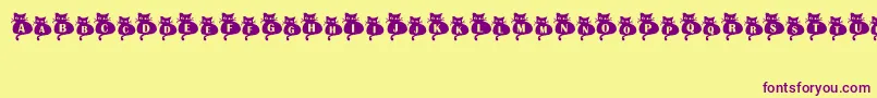 NineLives Font – Purple Fonts on Yellow Background