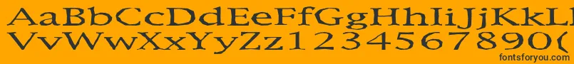 Metaphor Font – Black Fonts on Orange Background