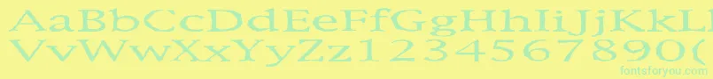 Metaphor Font – Green Fonts on Yellow Background
