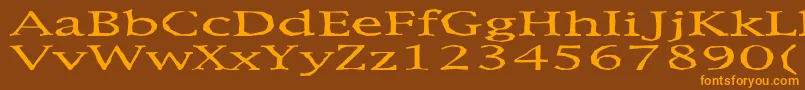 Metaphor Font – Orange Fonts on Brown Background