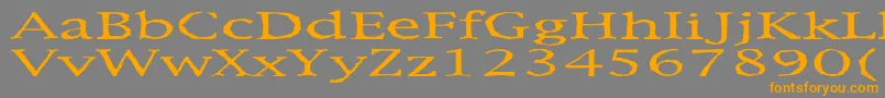 Metaphor Font – Orange Fonts on Gray Background