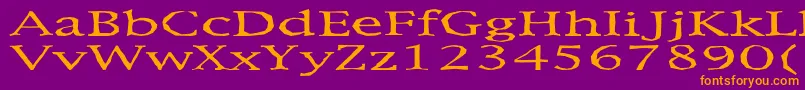 Metaphor Font – Orange Fonts on Purple Background