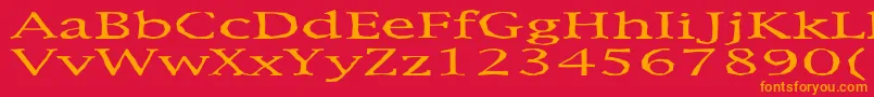 Metaphor Font – Orange Fonts on Red Background