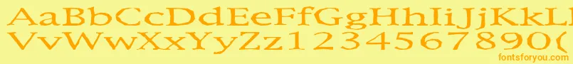 fuente Metaphor – Fuentes Naranjas Sobre Fondo Amarillo