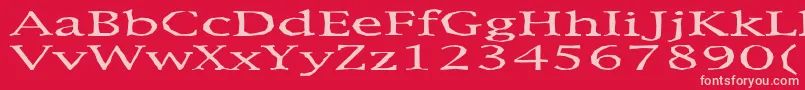 Metaphor Font – Pink Fonts on Red Background