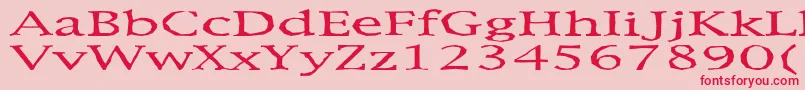 フォントMetaphor – ピンクの背景に赤い文字