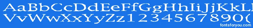 Metaphor Font – White Fonts on Blue Background